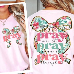 Elegant christelijk citaat png, bid boog png, achterkant christelijk shirt png, bijbelvers png, bid erop, bid erover png, religieus png