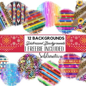 Mexican PNG Sublimation distressed backgrounds plus 1 FREEBIE, Mexican Sarape Backgrounds png, Leopard Background png, Animal print png