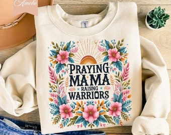 Floral Mom Christian Png | Mom Prayer raising Warriors Png | Inspirational Mom Quotes Png | Mom Flowers Png | Grandmas Prayer Png |shirt Png