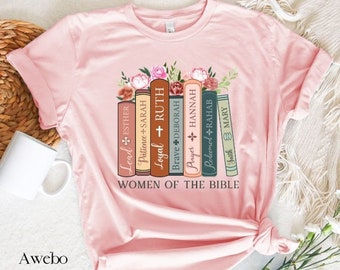 Boho Women of the Bible high resolution PNG digital design, Floral Book Png, Sublimation Design, Coffee Mug Png, Dtg Printing, Religious Png