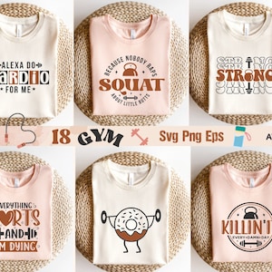 18 Workout SVG Bundle | Gym svg bundle | Motivational svg | Fitness svg |Positive quote svg |Coffee Mug svg |Workout Shirt Svg |Exercise Svg