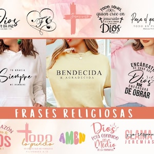 Frases religiosas svg | Svg espagnol | Frases bibliques svg | Dios es amor svg | Svg de Frases cristianas | Fe que mueve montañas svg | Svg Dios