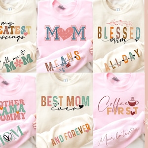 Boho Mom svg Png Bundle, Mama Ärmel Shirt Design svg, positive Mama Zitate svg Png, Mama Mama Leben svg, Kaffee Mama svg, trendiges Mama Shirt Png