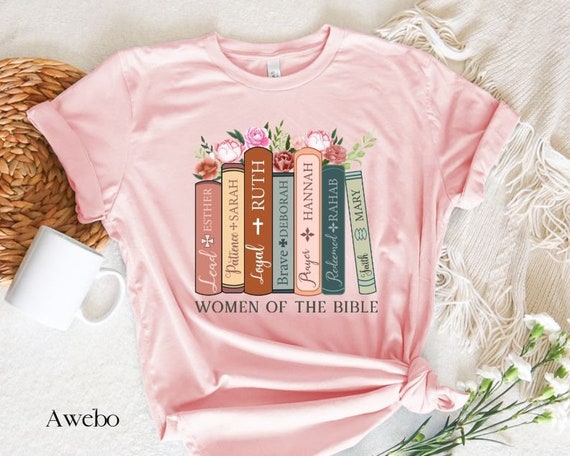 Boho Women of the Bible high resolution PNG digital design, Floral Book Png, Sublimation Design, Coffee Mug Png, Dtg Printing, Religious Png