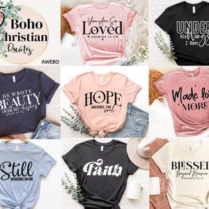 Boho Elegant Christian Svg Png Bundle, Bible Verse svg, Scripture svg, Sleeve Shirt Design Svg, God Jesus Svg, Psalm Svg, Love Faith Svg Png