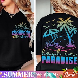 21 Retro Summer Svg Png Eps Bundle for front and Back Shirt Design
