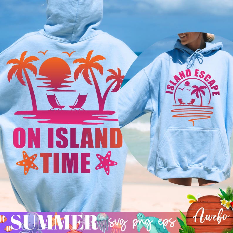 21 Retro Summer Svg Png Eps Bundle for front and Back Shirt Design