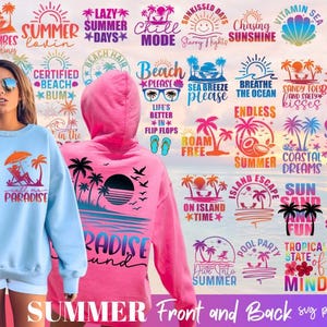 21 Retro Summer Svg Png Bundle, Trendy Summer SVG, Przód i Tył SVG, Letnie Plażowe Klimaty SVG, Ocean SVG, Wakacje SVG, Sezon Letni SVG