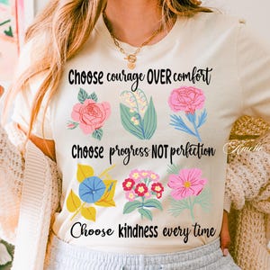 Boho Inspirational Blumen PNG | Wählen Sie Kindness Wählen Kindness Png | Psychische Gesundheit Png | Motivierendes Blumenzitat Png |