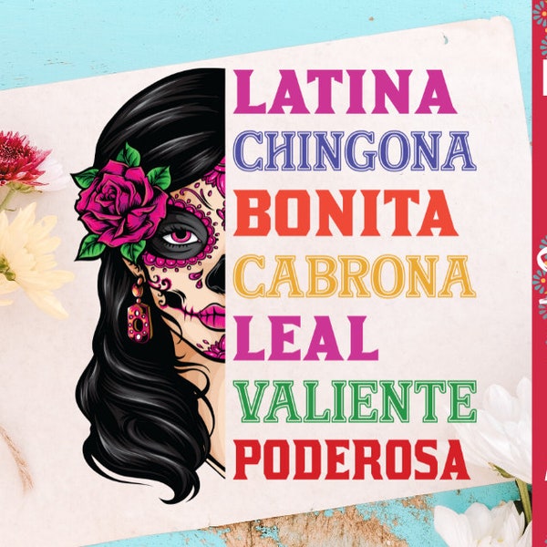 Latina Png | Mexican png | Cabrona png | Chingona png | Digital download | Sublimation Design | Png File | DTG Printing | Poderosa Png