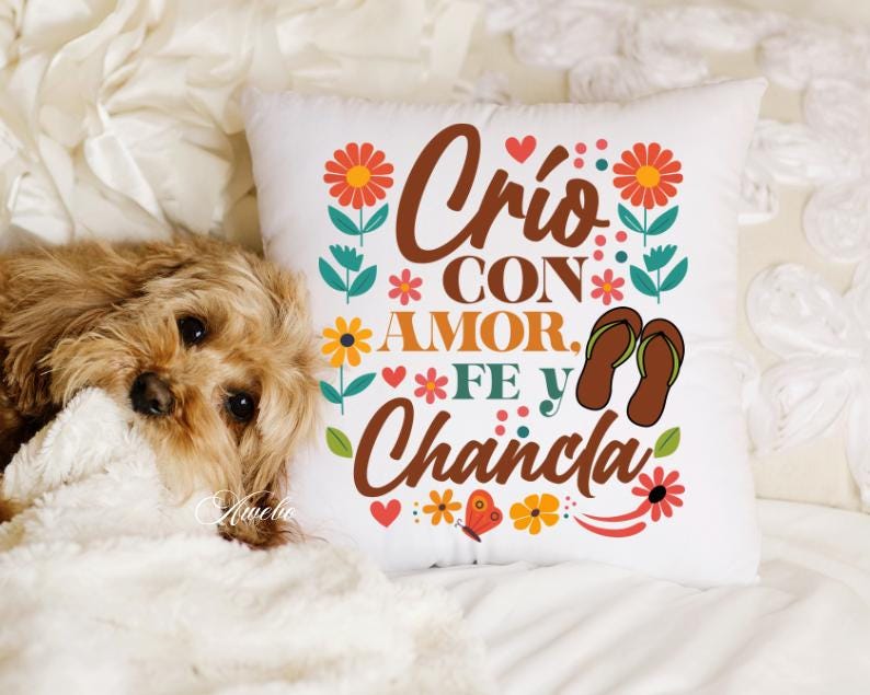Crio con Amor Fe y Chancla PNG SVG | Rolig mexikansk mamma Svg | Latina Mama Sublimation Design | Blommig inspirerande mamma Svg Png bild 9