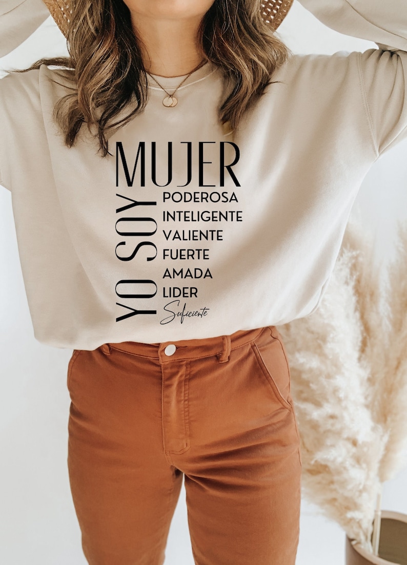 Latina svg | Mujer Valiente Poderosa svg | Empowered Latina Woman | Spanish svg | Mexican svg | Latina png | Yo soy Mujer Fuerte | Shirt svg image 9