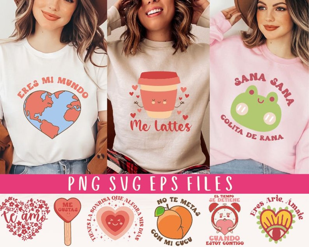 Lustige Spanische San Valentin Liebe Zitate SVG | Latein Bundle-Svg Png |  T-shirt svg | Mexikanische Liebe Geschenk | Sublimationsentwürfe |  Png-Datei - Etsy Österreich, image size:1080x864