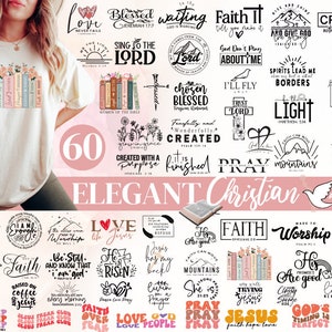 60 christliches SVG-PNG-Bundle Religiöses SVG-Bundle Motivations-Zitate-Svg-Bundle | Bibel Vers svg | Kaffeebecher svg | Jesus Herz | Gott-Svg Png