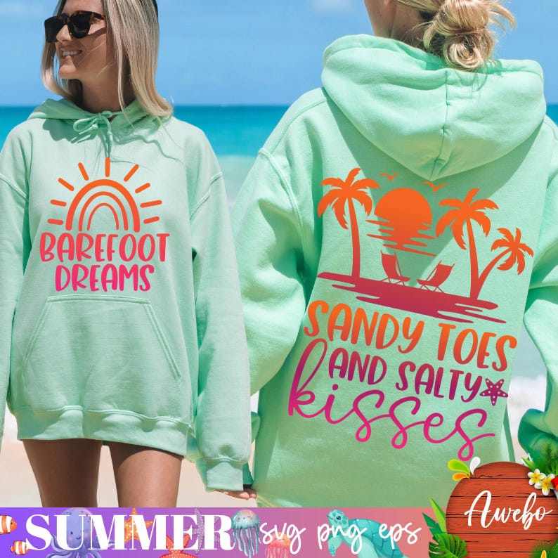 21 Retro Summer Svg Png Eps Bundle for front and Back Shirt Design