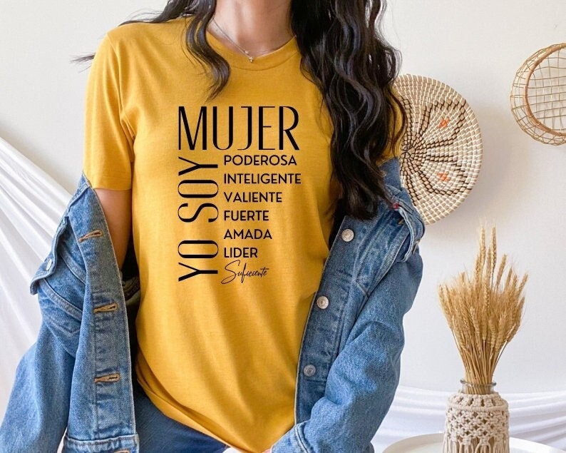 Latina svg | Mujer Valiente Poderosa svg | Empowered Latina Woman | Spanish svg | Mexican svg | Latina png | Yo soy Mujer Fuerte | Shirt svg image 7