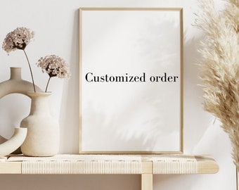 Customized order
