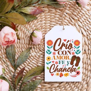 Crio con Amor Fe y Chancla PNG SVG | Rolig mexikansk mamma Svg | Latina Mama Sublimation Design | Blommig inspirerande mamma Svg Png bild 7