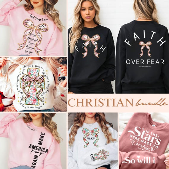 Coquette Christian Png Bundle, Christian Quotes Png, God Says Png, Coquette Faith Png, Pray on it Png, Coquette Cross Png, Bible Verse Png