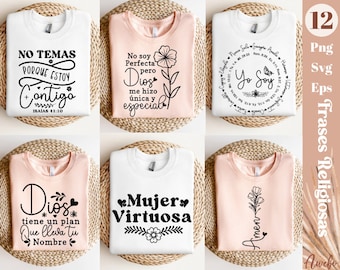Frases religiosas Español svg | Frases biblicas svg | Dios es amor fortaleza svg | Frases cristianas svg | Mujer Virtuosa svg | Dios svg