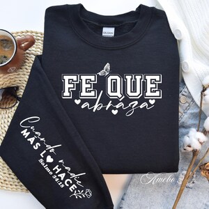 Fe que Abraza SVG PNG, Frase Biblica Svg, écriture Svg, chemise religieuse espagnole manches Design Png, Dios Svg, Fe svg, Frases Religiosas