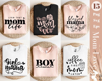 Boho Mom Svg Png Bundle, Mom life Svg, Blessed Mama svg, Funny Mom Svg, Beauty Mom love quotes Svg, Trendy Mom Svg, Inspirational Mom svg