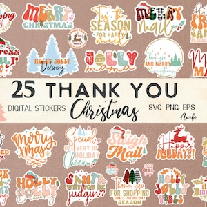Frohe Weihnachten danke digitale Aufkleber SVG Png | Weihnachten Small Business Danke SVG | Verpackung Aufkleber | Mit Liebe svg gemacht