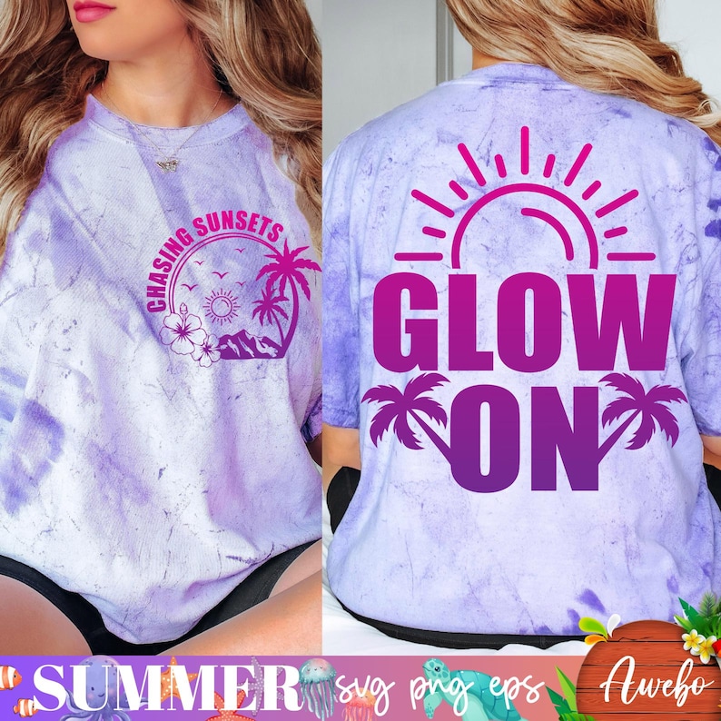 21 Retro Summer Svg Png Eps Bundle for front and Back Shirt Design