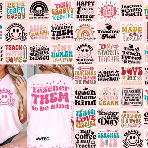 40 Retro-Lehrer-Svg-Png-Bundle, Boho-Lehrer-Svg, Schule-Svg-Bundle, gesegnete Lehrer-Svg, zurück zu Schulsvg, bester Lehrer aller Zeiten inspirierend svg