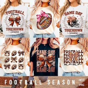 20 Boho Fußball PNG-Bundle | Fußball Mama Png | Touchdown Saison Png | Spiel Football Saison Png | Sport Png | Kokette Fußball Png