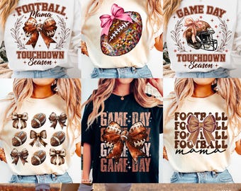 Pacote com 20 imagens de futebol boho em PNG | Futebol Mama em PNG | Temporada de touchdown em PNG | Temporada de futebol em PNG | Esporte em PNG | Futebol Coquette em PNG