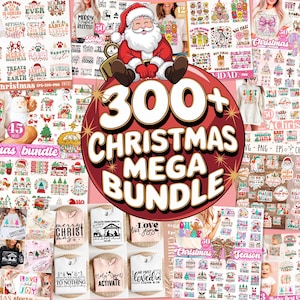 300+ Elegante Weihnacht Mega Bundle Png, Lehrer Weihnachtssvg, Kokette Weihnacht Png, Christliche Weihnacht, Glitzernde Weihnacht