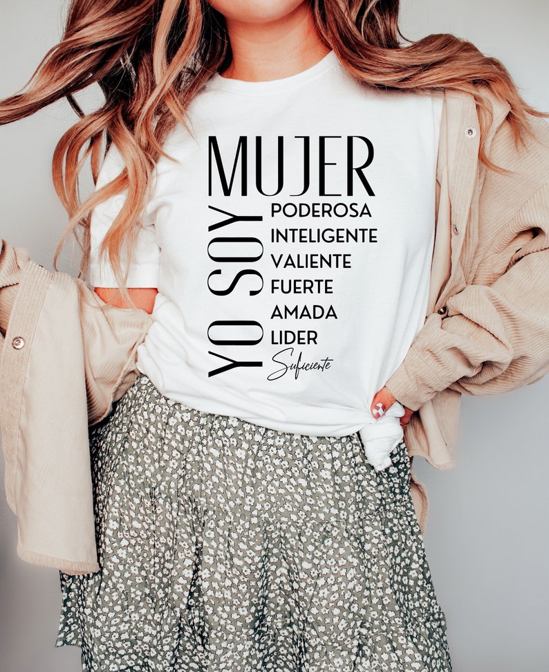 Latina svg | Mujer Valiente Poderosa svg | Empowered Latina Woman | Spanish svg | Mexican svg | Latina png | Yo soy Mujer Fuerte | Shirt svg image 1