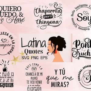 12 Latina SVG Design Bundle, Chingona svg, Reyna svg, Latina Png, Poderosa svg, DTG Printing, Sublimation Png File, Latina Shirt svg