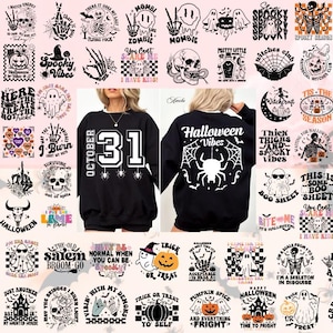 75 Retro Halloween SVG PNG Bundle, lustiges Halloween svg, gruselige Saison svg, Geist svg, gruselige Mama Mini svg, Hexe svg, lustiges Skelett svg
