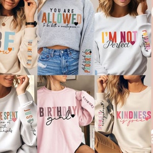 Boho motiverende SVG PNG-bundel | Zelfliefde SVG-bundel l inspirerende mouw Sweatshirt Design SVG-bundel | Krachtige vrouwen Svg | Png-bestand: