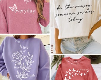 Pakiet SVG PNG z pozytywnymi cytatami na szyję, minimalistyczne motywacyjne wzory koszulek, boho self love SVG, inspirujące powiedzenia do nadruku na kołnierzyku