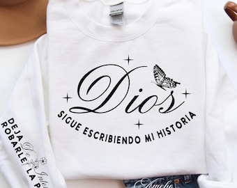 Dios Esta Escribiendo Mi Historia SVG PNG, Frase Biblica Svg, Scripture Svg, Spanish Religious Sleeve Shirt Design Png, Dios Svg, Fe svg