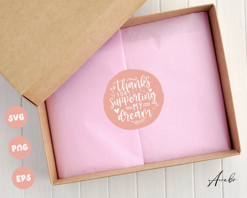 30 Boho Thank You Stickers SVG PNG Bundle | Printable Stickers for ...