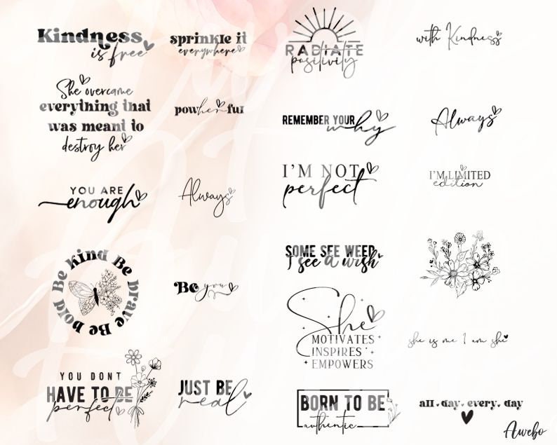Boho Motivational SVG PNG Bundle | Self Love Svg Bundle L Inspirational ...