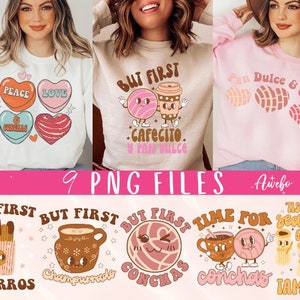 Lustige Spanisch Latein Bündel Zitate Png | Conchita Png | Mexikanische Concha Aber zuerst Cafecito Png | Tamales und Schokolade Png | Png-Datei