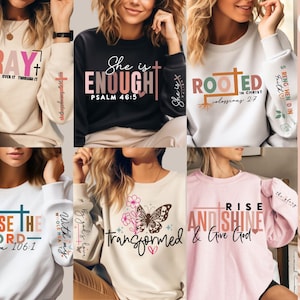 Christliches SVG PNG Bündel | Religiöses svg bündel l Hülse Sweatshirt-Svg-Bundle | Bibel Vers Shirt svg | Psalm vg | Jesus Herz | Gott-Svg Png
