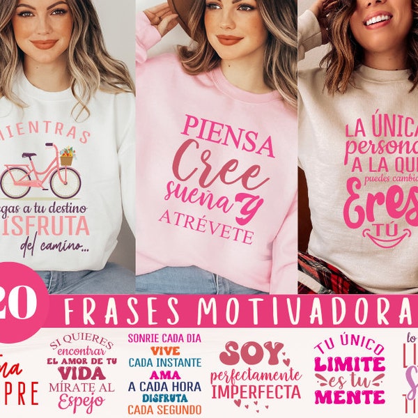 20 Latina Motivational Quotes Bundle svg | Positive quotes svg | Latina Png | Spanish Sayings svg | Coffee Mug svg | Sublimation Designs