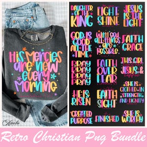 Ensemble chrétien rétro coloré de PNG, verset de la Bible Png, écritures bibliques Png, conception de chemise à manches longues Png, Dieu Jésus Png, Psaume Png, fichier Png Foi d'amour