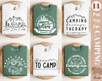 Boho Camping Svg Png Bundle, Camping Svg, Camp Life Svg, Camping Sign Svg, Summer Svg, Adventure Svg, Campfire Svg, Sublimation