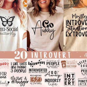 Boho Introvert Svg Png Bundle, Social anxiety svg, Mental Healthy Svg, Indoorsy Svg, anti social butterfly Svg, Social Distancing Svg, Tee