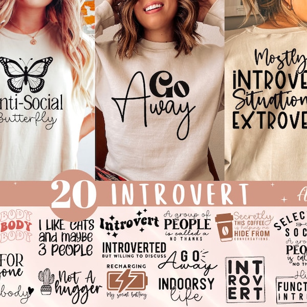 Boho Introvert Svg Png Bundle, Social anxiety svg, Mental Healthy Svg, Indoorsy Svg, anti social butterfly Svg, Social Distancing Svg, Tee