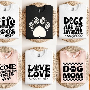 Ensemble Svg Boho chien, Svg maman chien rétro, Svg maison chien, Clipart Svg maman chien, chien citations Svg, Svg ondulé chien, maman chien super