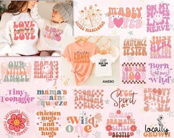 25 Kleinkind SVG Bundle, Retro lustiges Kleinkind svg, Boho svg, Tiny biss svg, Baby Sprüche svg, trendige svg, niedlich freche svg, Mama svg, Shirt svg