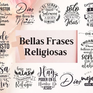 Frases religiosas svg | Svg espagnol | Frases bibliques svg | Dios es amor svg | Svg de Frases cristianas | Fe que mueve montañas svg | Svg Dios